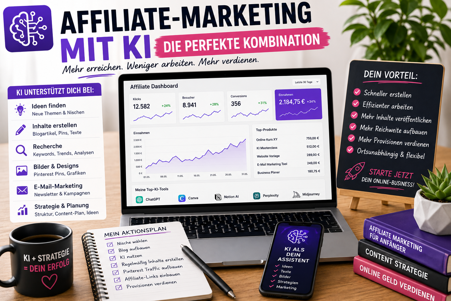 🧠 Affiliate-Marketing mit KI – Die perfekte Kombination