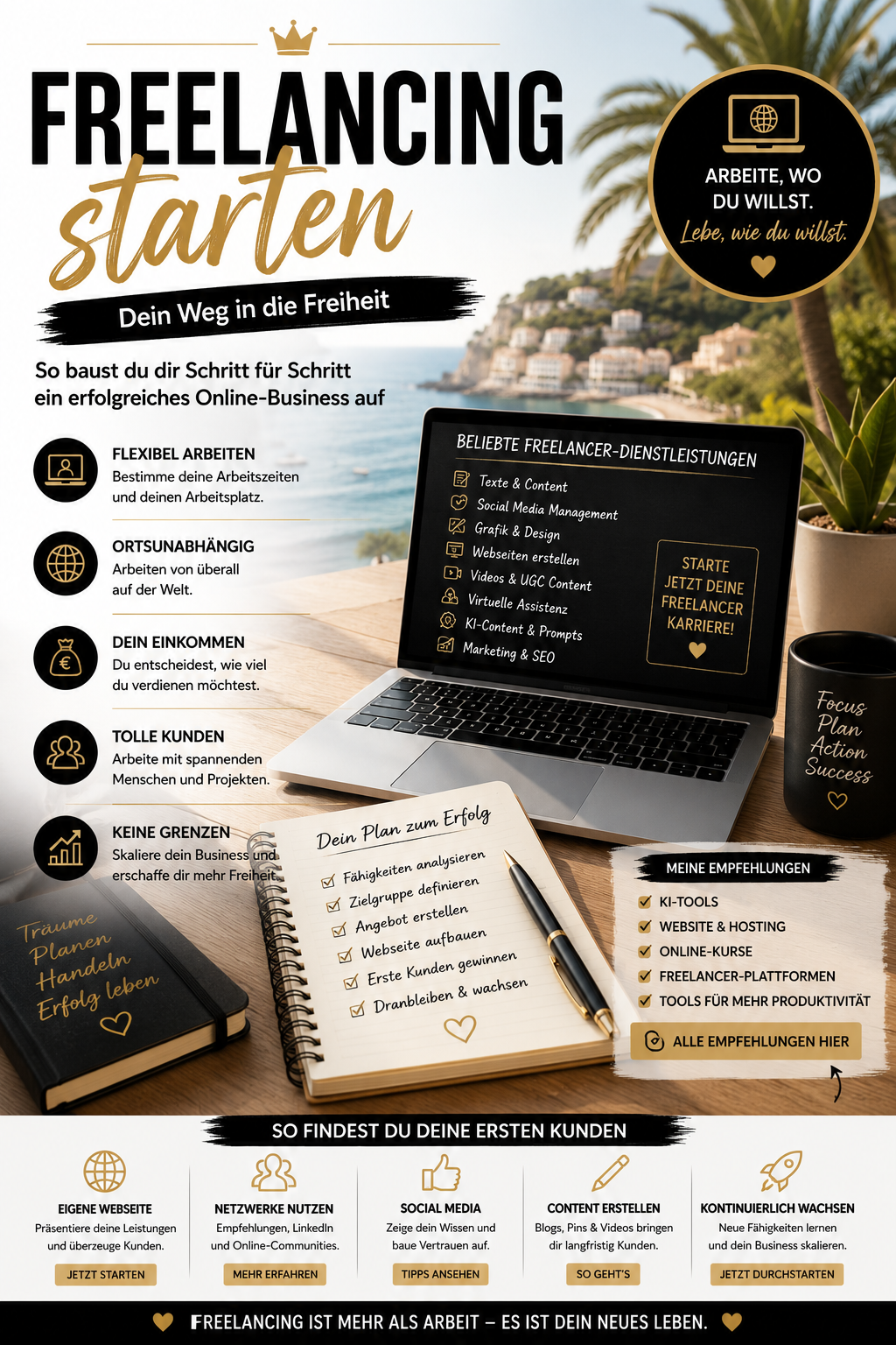 💻 Freelancing starten – So baust du dir Schritt für Schritt ein erfolgreiches Online-Business auf
