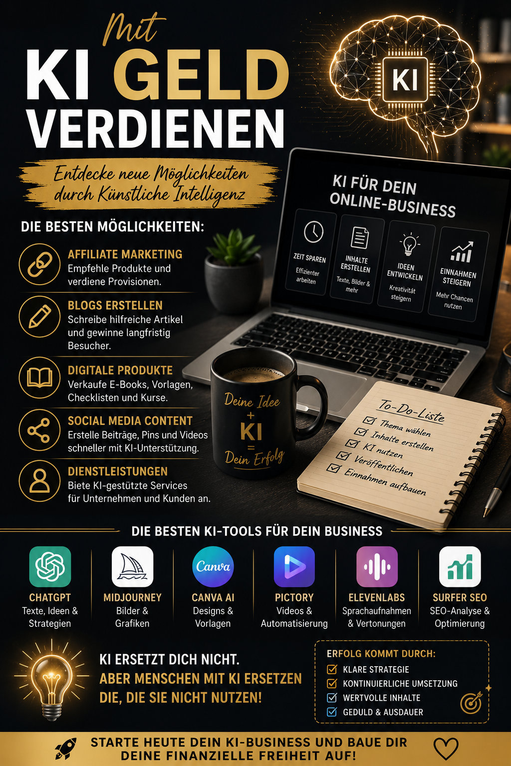 🤖 Mit KI Geld verdienen – So nutzt du Künstliche Intelligenz für dein Online-Business