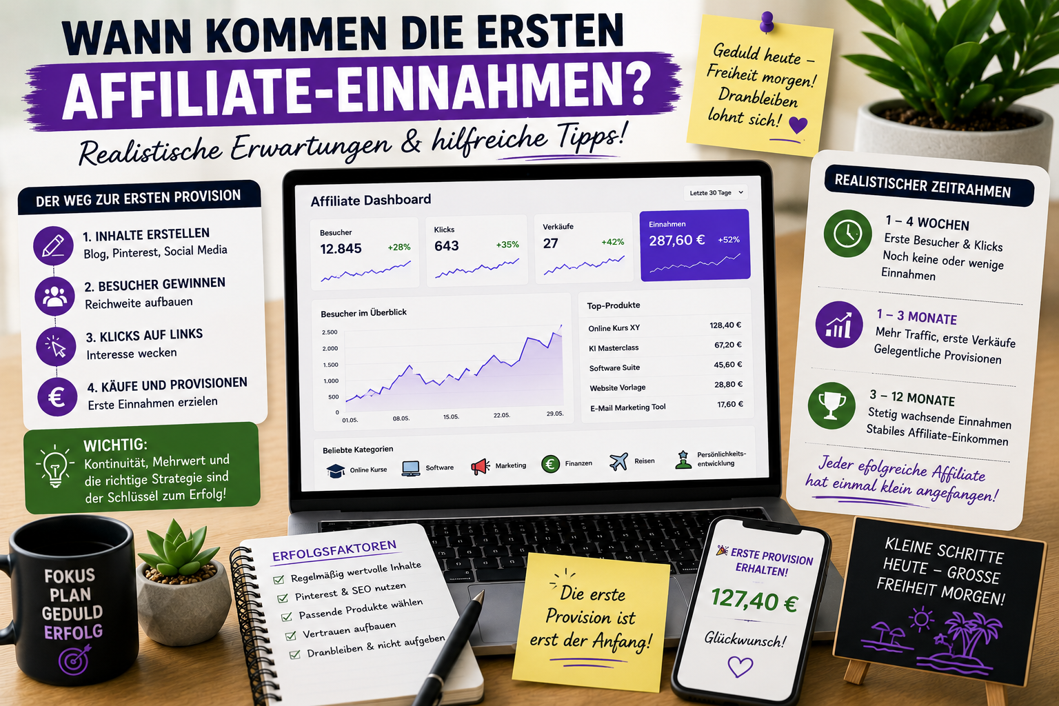 💎 Wann kommen die ersten Affiliate-Einnahmen? Realistische Erwartungen
